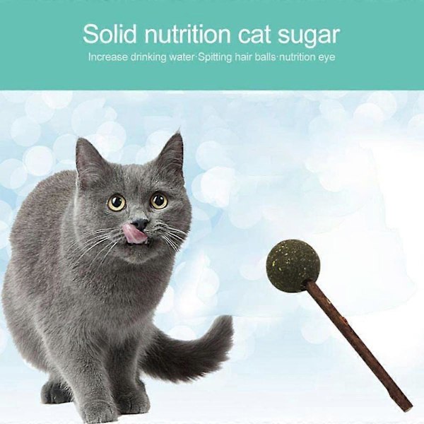 3 stk. kattemynteball lollipop kattemynteleke innendørs katt