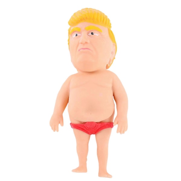 (Röd) Före detta president klämleksak med avtagbara kalsonger, långsam återhämtning TPR Stress Relief Tecknad Figur Kläm Sensorisk Fidget Leksak Barn Vuxna Gåva