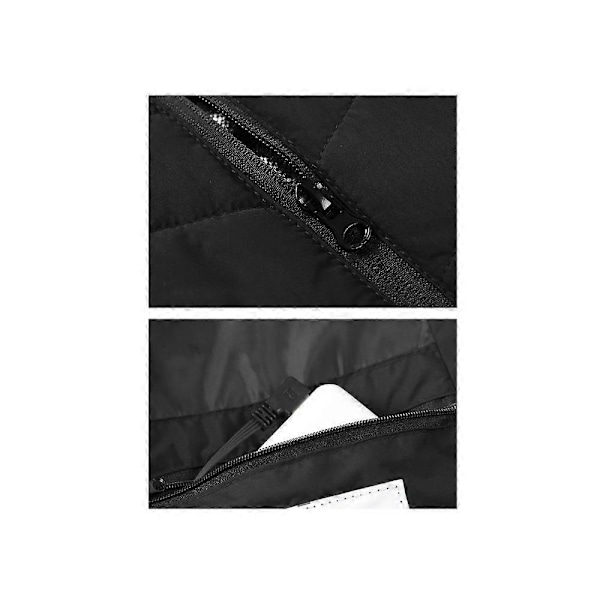 1 st Herr Business Casual Vinter Uppvärmd Väst Mode Slim Smart Värmeväst XL