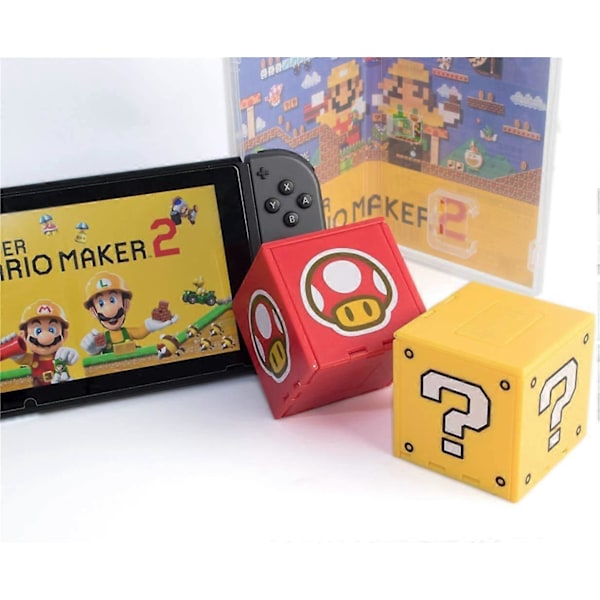 Switch Spilkort Etui, Spilkortholder til Nintendo Switch Spil med 16 Slots (Gul)
