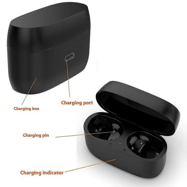 M027 Ladeboks for Jabra Elite 4 Active Erstatning Bluetooth Øretelefon Ladeetui SZRH A-F