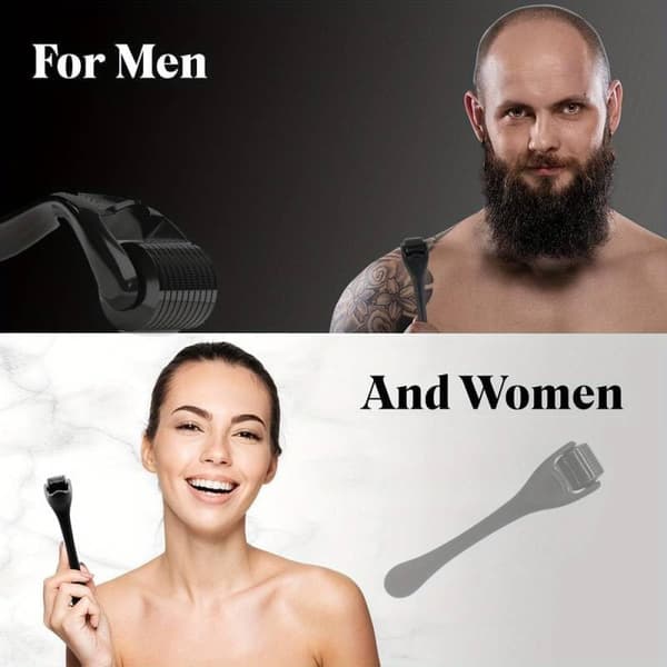 Kompatibel med Derma Roller 0,75 mm, 540 Titanium Microneedle Roller til ansigt, ansigtsrynker, hårtab, strækmærker, hårvækst