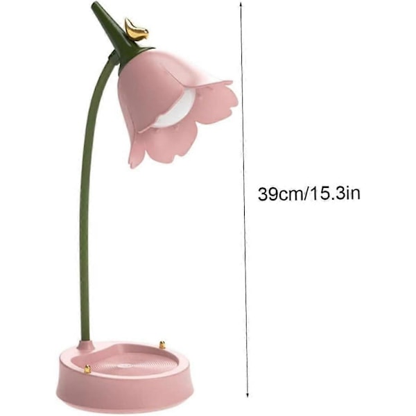 2-i-1 USB Oppladbar Bordlampe for Barn - Øyevennlig Nattlys &amp; Telefonholder