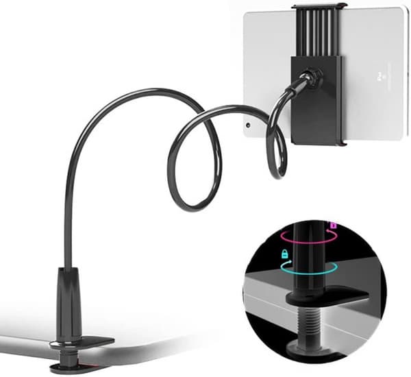Svanehals Tablet-holder, Fleksibelt Tablet-stativ, Lazy Arm Tablet-montering 360 Justerbar Holder Klemmebeslag til seng til iPad Smartphone