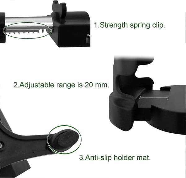 Bilkoppholder, Justerbar Bil Luftventilholder for Drikke Termos Kaffekrus for Kopper Diameter i 7,5 cm, ABS Plast