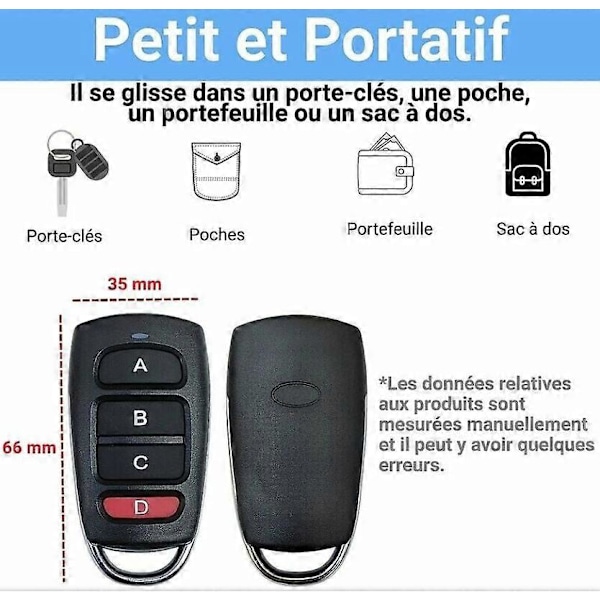 Universell Fjärrkontroll för Grindar Universell Fjärrkontroll för Garageport 433.92 MHz 4 Knappars Fjärrkontroller Fast Kod Duplicerare