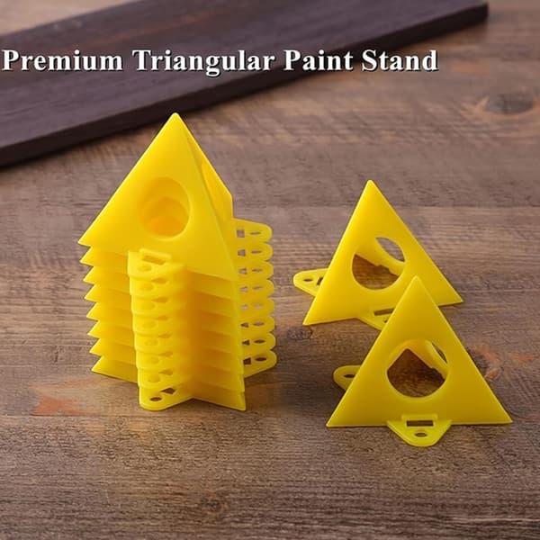 10 st Pyramidfäste Träfärgställ Färgsprejstöd Extra triangulär fotram färgplatta block