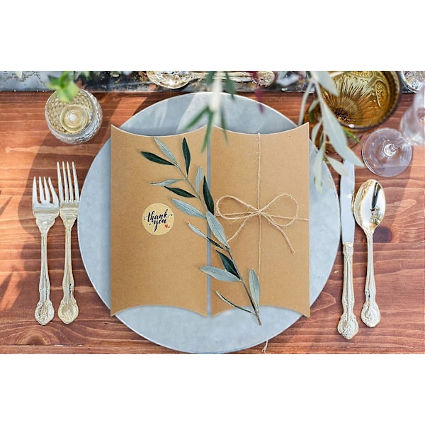 50-pack Kraft Presentaskar - 16x9,4x2,5 cm Bruna Pappersgåvor för Bröllop
