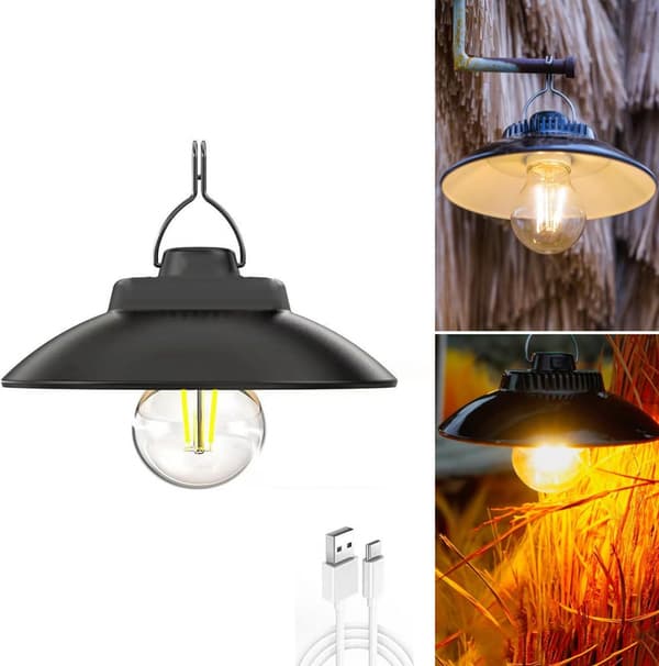 Høykvalitets splitter ny vanntett campinglampe LED bærbar lykt USB Type-C