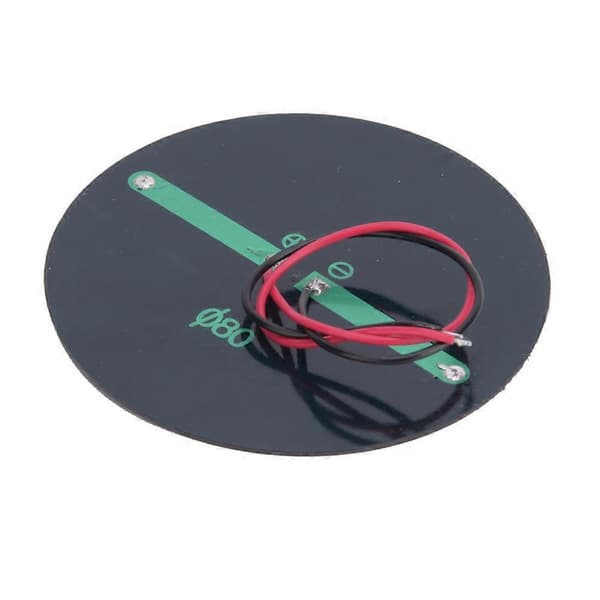 20244 STK 6V 80MM Diameter Rund Bærbar Stabil Effektiv Polykrystallinsk Silisium Solcellepanel