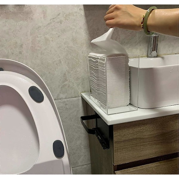 Transparent Bordsdispenser för Pappershanddukar, Lämplig för Z-vikta och C-vikta Handdukar