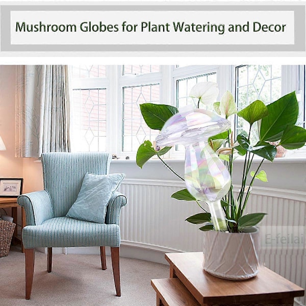 Sopp Vanningskuler, Glassvannere, Automatisk Plantevanner, Sopp Plante Mater for Gaver (4, Sopp)