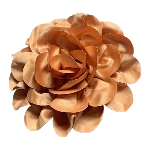 (Jordnära GULD) Elegant 24cm Handgjord Kavajnål Vacker Kavajnål i Satin Delikat Brosch Smycken för Arbete och Affärer Jordnära GULD