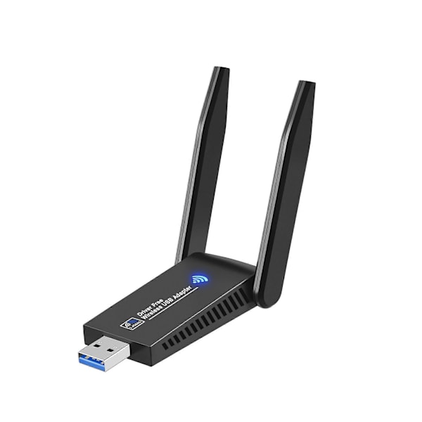 Kraftfull Dual Band USB 3.0 WiFi-dongel, 2,4G / 5,8GHz, WiFi-adapter för PC/Laptop/Tablet, Kompatibel med Windows 11/10/8/7/Vista/XP, Mac OS X