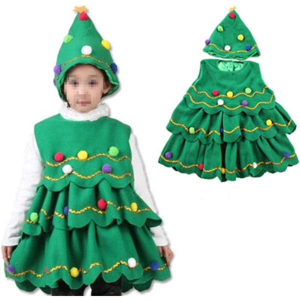 Barnens julgransdräkt Accessoarer Xmas Tree Hat Dress Chris