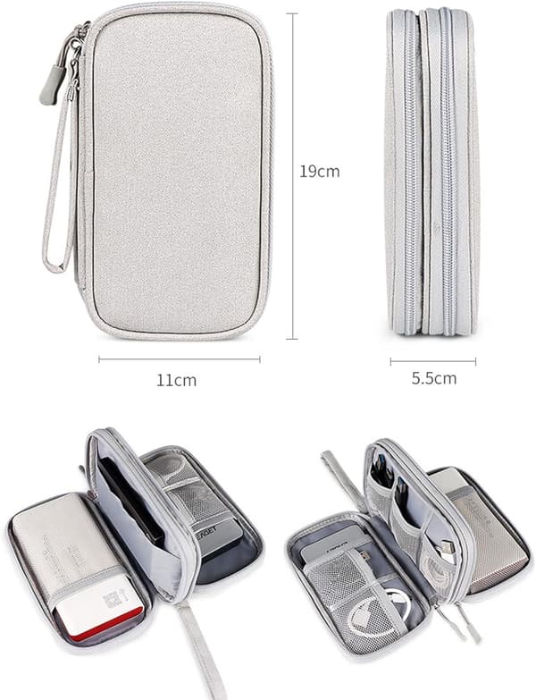 Universell reiseveske for kabler, vanntett for USB-ladekabler