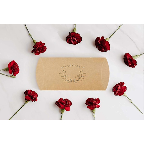 50-pack Kraft Presentaskar - 16x9,4x2,5 cm Bruna Pappersgåvor för Bröllop