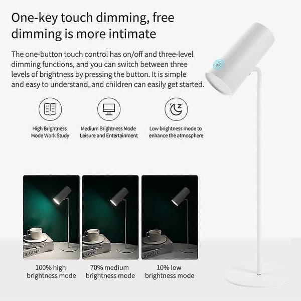 Skrivebordslampe LED Øyebeskyttelse Leselampe Solnedgangslampe Nattlys USB Oppladbar Multifunksjonell Skrivebordslampe