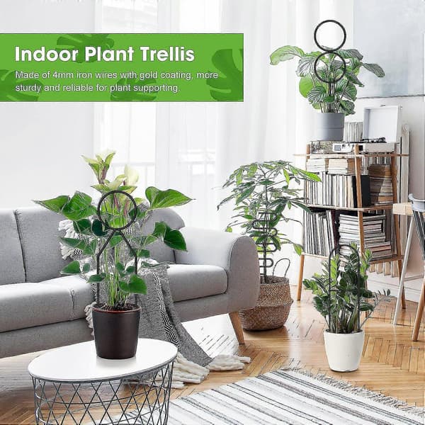 4 stk. Små metal espalier til potteplanter, mini espalier til klatreplanter indendørs