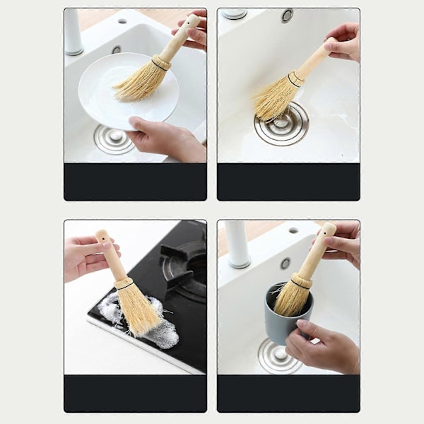 Diskborste, Portabel Non-Stick Skrubber, Köksborste, Multifunktionell Diskborste, för Diskar, Grytor, Diskho, Liten Vit
