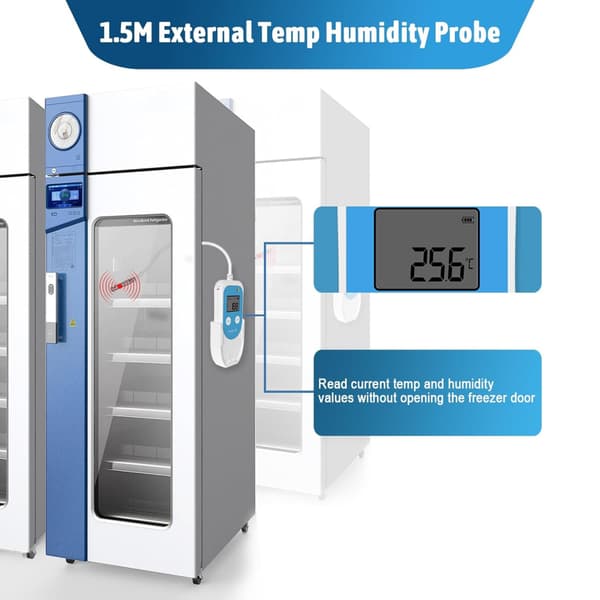 Temperatur-/fuktighetslogger Digital USB-data Termometer Hygrometer för Kylskåp St