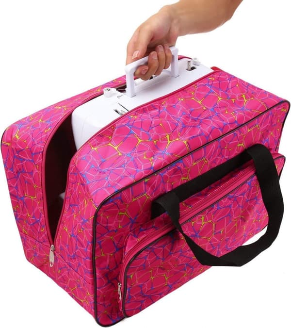 Symaskinetaske, symaskinepose, opbevaringstaske, blå, stor