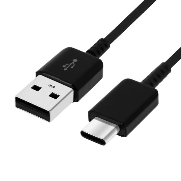USB till USB Typ C-kabel Samsung Laddning och synkronisering Svart