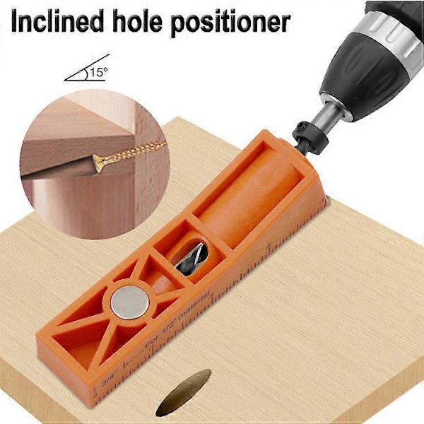 Hullokator, Skrå Drill Jig, Skrå Drill Guide Sett Lommehullsboringssett Posisjoneringslokatorverktøy