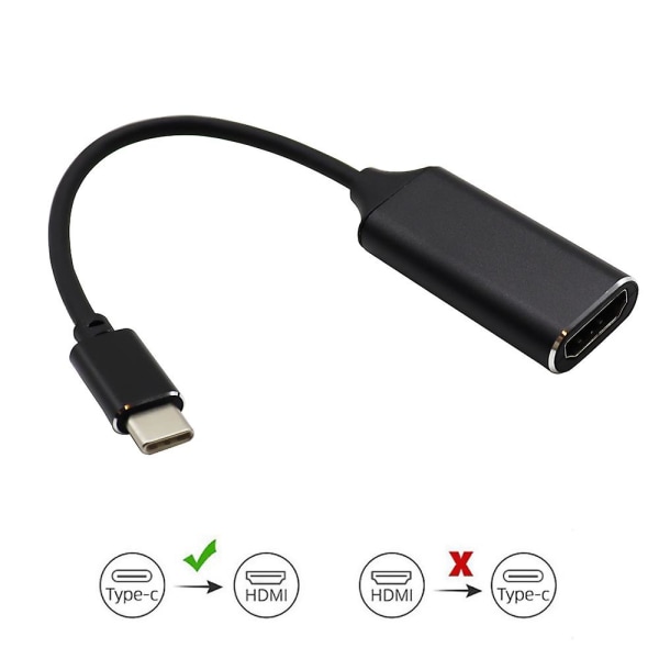 USB Typ C-adapter USB 3.1 (usb-c) till HDMI-adapter Black