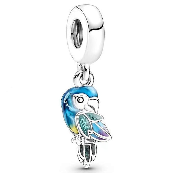 birdAnimal Helmet Riipus 925 Sterling Hopea Helmet Riipus Yhteensopiva Eurooppalaisten Rannekorujen Kanssa
