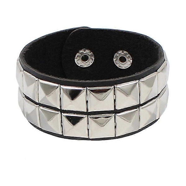 Nahkainen niittikoristeinen punk-rannekoru miehille ja naisille 80-luvun niittikoristeinen ranneke gootti punk rock -rannekoru piikki niitti hihansuu rannekoru unisex metalli Halloween-juhlapalveluksiin