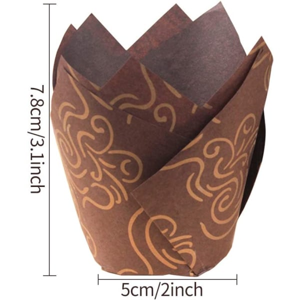 Baking Paper Cups, 200PCS Tulip Cupcakes Baking Mold Muffin