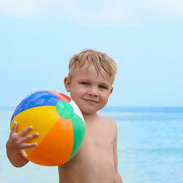 4 stk. Strandbold, Oppustelige Strandbolde, til Strand Pool Party, Badelegetøj Strandbolde Børn Voksen Bolde Legetøj til Sommer Strand Party, Poolbolde.