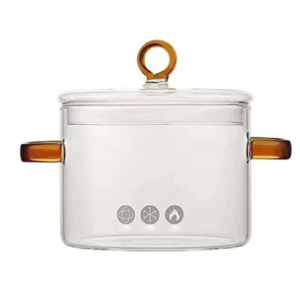 Lasikattila kannella, kaksoiskahva, 1,5L