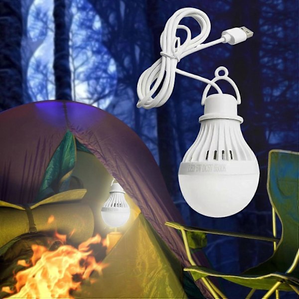 USB-driven Campinglykta, Mini Glödlampa, SOS-signal för Nödsituationer