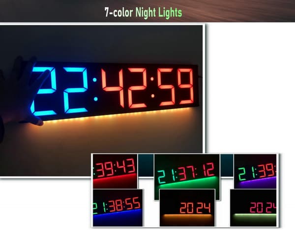LED Gym Timer Stopur med fjernbetjening, Tælle Ned/Op Ur Timer, Interval Timer