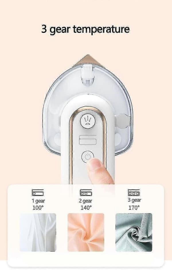 USB oppladbart mini bærbart trådløst reisejern - for reise, håndverk, reise - 360 graders stryking