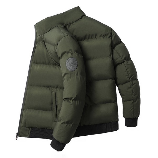 Vinterkappa Herrkappa Bomullskappa Varm Casual Lättviktskappa ArmyGreen 3XL