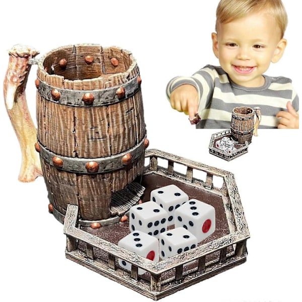 Rullande Tärningstorn i Resin - RPG-spelares Rullande Fodral Spelbord Tärningsrullande Leksak - Rullbricka Fodral Tärningstorn Ornament RPG-spelares Tärningsrullare för P