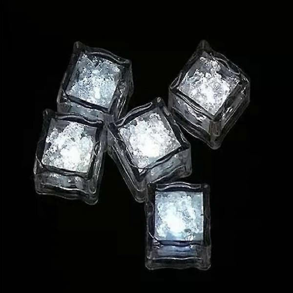 10 st Lysande Isbitar, Färgglad Touchsensor, Nattlampa LED, Blinkande Isbit Vit