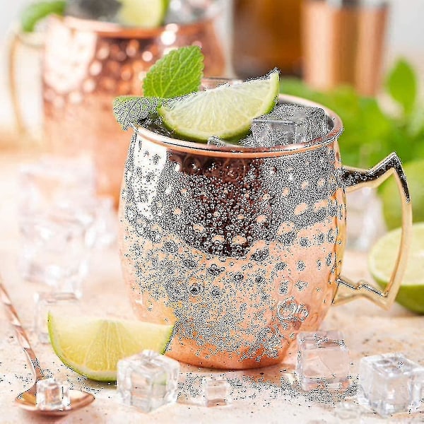 4 st Moscow Mule Muggar Kopparpläterade Ölmuggar Presentförpackning