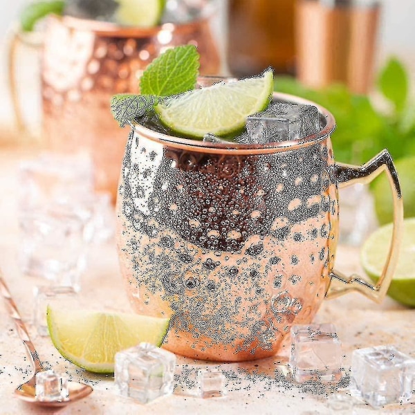 4st Moscow Mule Muggar Kopparpläterade set presentset