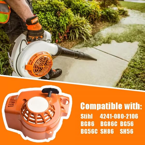 Återspolningsstart kompatibel med gräsklippare Stihl BG86 BG86C BG56 BG56C