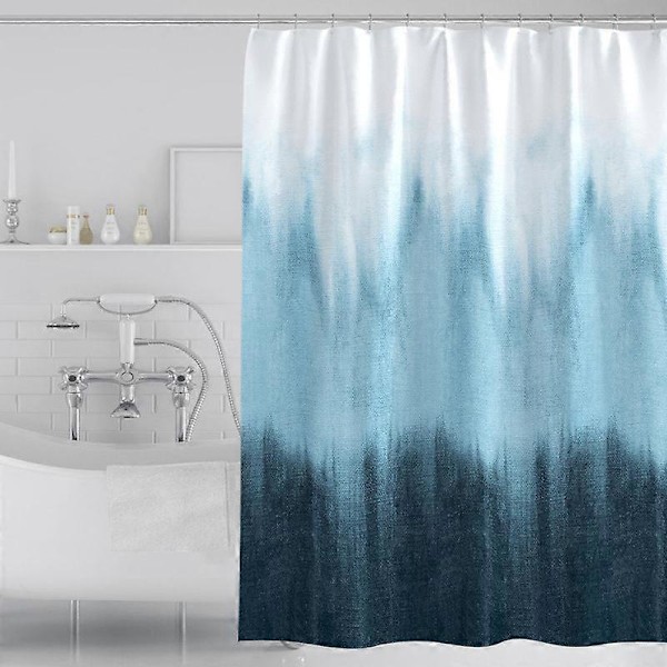 Kreativt gradient print bruseforhæng vandtæt polyester badeværelsesforhæng simpelt privatlivsforhæng fortykkende bruseforhæng 180*200cm