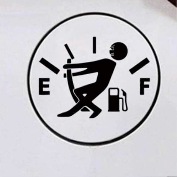Rolig Bilsticker Bränsletanklock, Kreativa Bilstickers Rolig Sticker för Bil Dra Bränsletanklock (Svart)