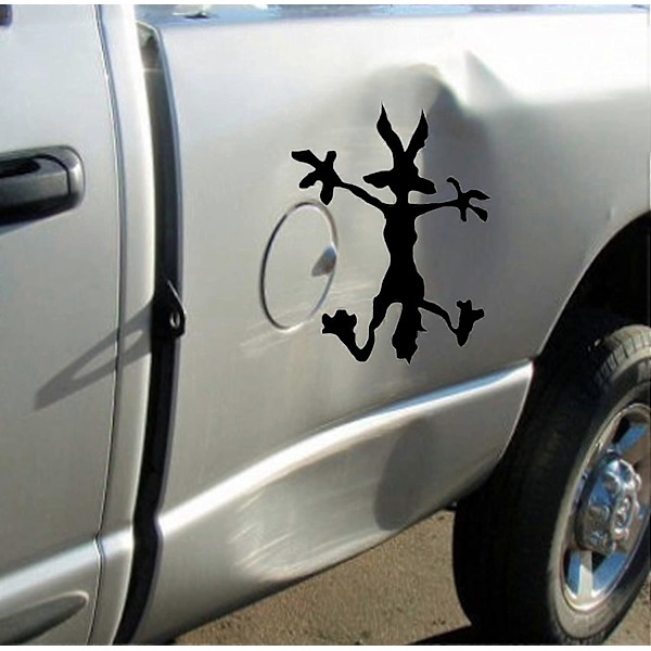 5 kpl occasionprints Vinyyli Lommon Korjaus Wile E Coyote Vinyyli Lyömässä Seinää Tarra Autot Kuorma-auto Ikkuna Tarra Splat Wiley auto Laastari Väri tai Heijastava