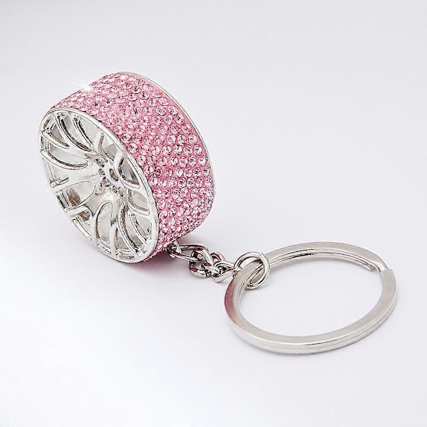 Rose Glitter Diamant Nøkkelring
