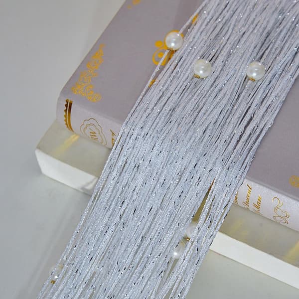 Pärldörrgardin, flugskärm, insektsskydd, 100x200cm, vit