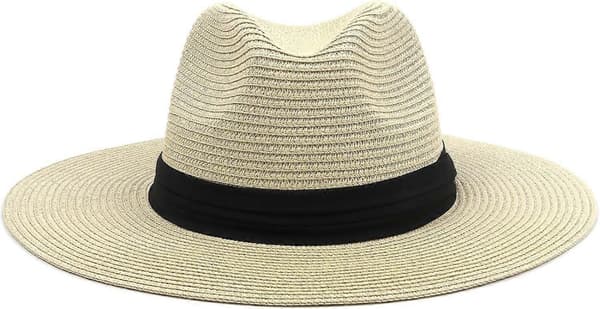 Strå Panama hatte til store hoveder Stor sommer strand solhat Stor bred skygge UV