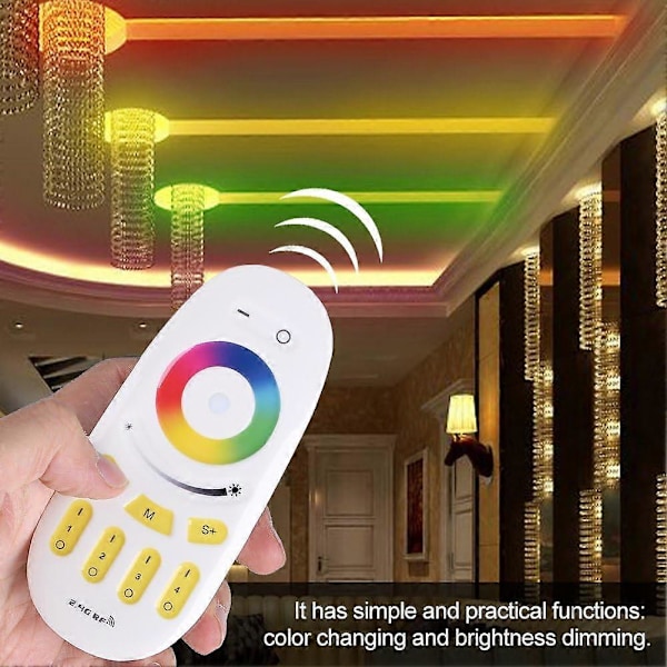 RF LED -kaukosäädin, 2.4G RGBW -kaukosäädin 4-vyöhykkeinen kosketus-LED-ohjain RGB LED -himmenninohjain Milight RGBW LED -lampulle, RGB LED -nauhavalolle